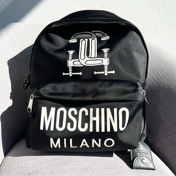 MOSCHINO Interlocking clamp print backpack main image 6